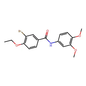 3-bromo-N-(3,4-dimethoxyphenyl)-4-ethoxybenzamide structure