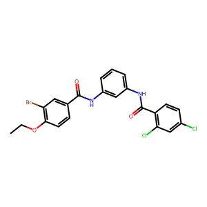 3-bromo-N-[3-[(2,4-dichlorobenzoyl)amino]phenyl]-4-ethoxybenzamide structure