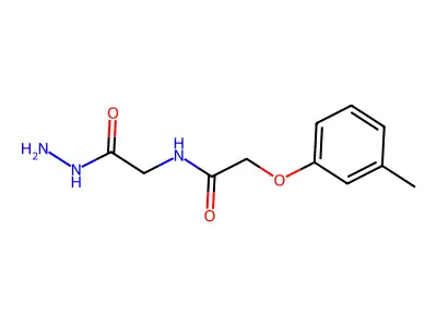 N-(2-hydrazinyl-2-oxoethyl)-2-(3-methylphenoxy)acetamide structure