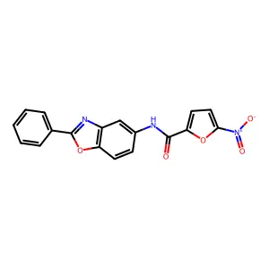 5-Nitro-N-(2-phenylbenzo[d]oxazol-5-yl)furan-2-carboxamide structure
