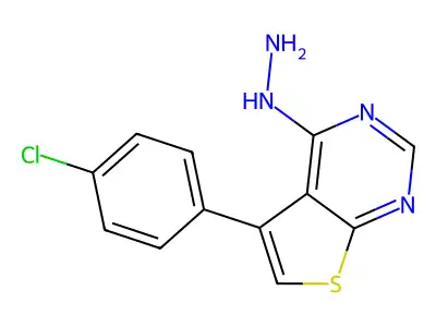 5-(4-Chlorophenyl)-4-hydrazinylthieno[2,3-d]pyrimidine structure