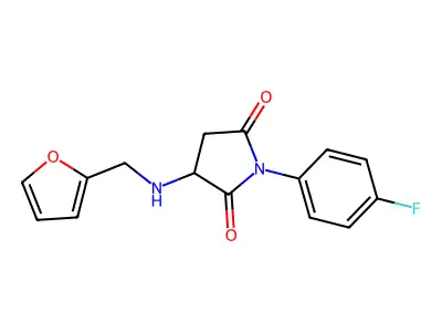 1-(4-Fluorophenyl)-3-(furan-2-ylmethylamino)pyrrolidine-2,5-dione structure