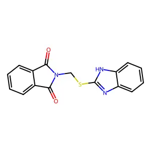 2-(1H-benzimidazol-2-ylsulfanylmethyl)isoindole-1,3-dione structure
