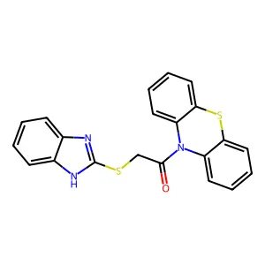2-(1H-Benzoimidazol-2-ylsulfanyl)-1-phenothiazin-10-yl-ethanone structure