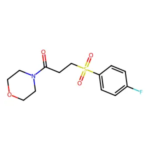 3-(4-Fluorophenyl)sulfonyl-1-morpholin-4-ylpropan-1-one structure
