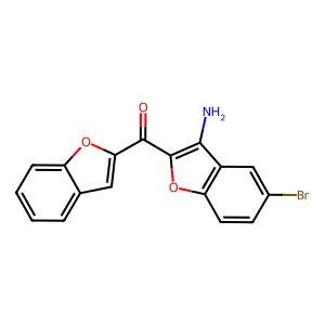 (3-Amino-5-bromo-1-benzofuran-2-yl)(1-benzofuran-2-yl)methanone structure