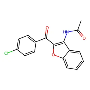 N-[2-(4-Chlorobenzoyl)-1-benzofuran-3-yl]acetamide structure