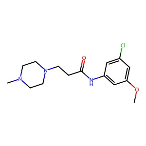 N-(3-chloro-5-methoxyphenyl)-3-(4-methylpiperazin-1-yl)propanamide structure