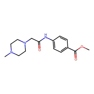 Methyl 4-[2-(4-methylpiperazinyl)acetylamino]benzoate structure