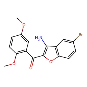 (3-Amino-5-bromo-1-benzofuran-2-yl)(2,5-dimethoxyphenyl)methanone structure