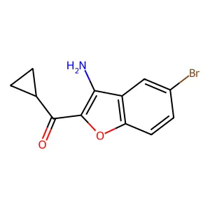 (3-Amino-5-bromo-1-benzofuran-2-yl)(cyclopropyl)methanone structure