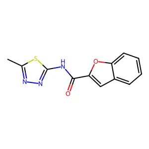 N-(5-methyl-1,3,4-thiadiazol-2-yl)-1-benzofuran-2-carboxamide structure