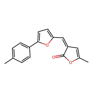 (3Z)-5-methyl-3-[[5-(4-methylphenyl)furan-2-yl]methylidene]furan-2-one structure
