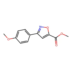 Methyl 3-(4-methoxyphenyl)isoxazole-5-carboxylate structure