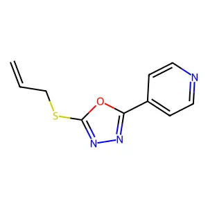2-(Allylthio)-5-(pyridin-4-yl)-1,3,4-oxadiazole structure