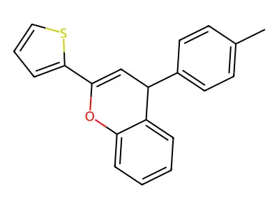 4-(4-methylphenyl)-2-thiophen-2-yl-4H-chromene structure