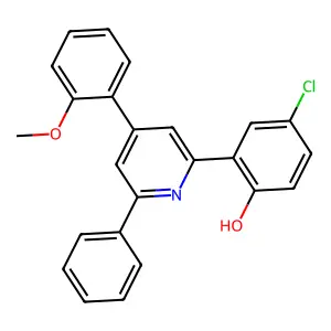 4-Chloro-2-{4-[2-(methyloxy)phenyl]-6-phenylpyridin-2-yl}phenol structure
