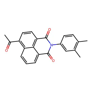 6-Acetyl-2-(3,4-dimethylphenyl)-1H-benzo[de]isoquinoline-1,3(2H)-dione structure