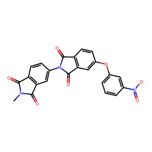 2-Methyl-5-[5-(3-nitrophenoxy)-1,3-dioxoisoindol-2-yl]isoindole-1,3-dione structure