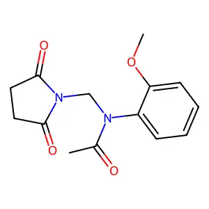 N-[(2,5-dioxopyrrolidin-1-yl)methyl]-N-(2-methoxyphenyl)acetamide structure