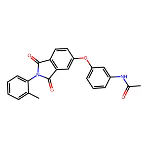 N-[3-[2-(2-methylphenyl)-1,3-dioxoisoindol-5-yl]oxyphenyl]acetamide structure