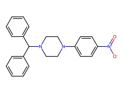 1-Benzhydryl-4-(4-nitrophenyl)piperazine structure