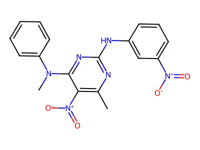 N4,6-Dimethyl-5-nitro-N2-(3-nitrophenyl)-N4-phenyl-2,4-pyrimidinediamine structure