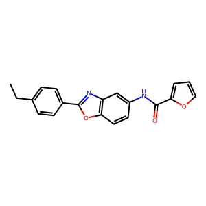 N-[2-(4-ethylphenyl)-1,3-benzoxazol-5-yl]furan-2-carboxamide structure