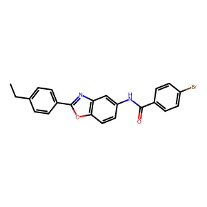 4-bromo-N-[2-(4-ethylphenyl)-1,3-benzoxazol-5-yl]benzamide structure