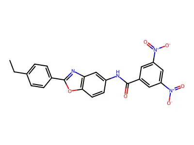 N-(2-(4-Ethylphenyl)benzo[d]oxazol-5-yl)-3,5-dinitrobenzamide structure