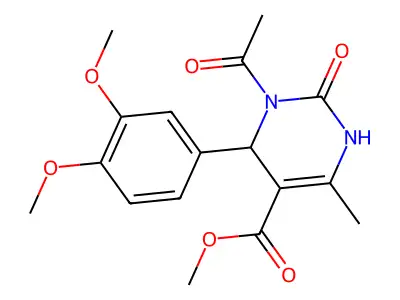 ME 3-AC-4-(3,4-DI-Meo-PH)-6-ME-2-oxo-1,2,3,4-tetrahydro-5-pyrimidinecarboxylate structure