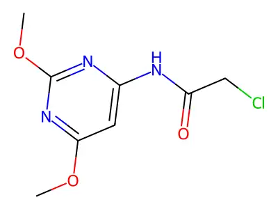 2-chloro-N-(2,6-dimethoxypyrimidin-4-yl)acetamide structure