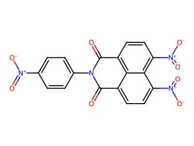 6,7-bisnitro-2-{4-nitrophenyl}-1H-benzo[de]isoquinoline-1,3(2H)-dione structure