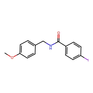 4-iodo-N-[(4-methoxyphenyl)methyl]benzamide structure