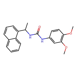N-(3,4-Dimethoxyphenyl)-N'-[1-(1-naphthyl)ethyl]urea structure