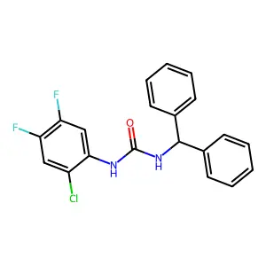 1-Benzhydryl-3-(2-chloro-4,5-difluorophenyl)urea structure