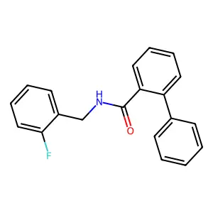 N-(2-fluorobenzyl)biphenyl-2-carboxamide structure