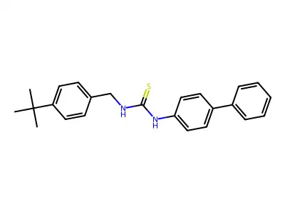 1-(Biphenyl-4-yl)-3-(4-tert-butylbenzyl)thiourea structure