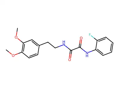 N-[2-(3,4-dimethoxyphenyl)ethyl]-N'-(2-fluorophenyl)oxamide structure