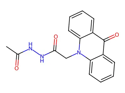 9-Oxo-10(9H)-acridineacetic acid 2-acetylhydrazide structure