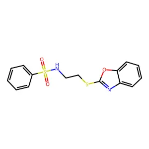 N-[2-(1,3-Benzoxazol-2-ylsulfanyl)ethyl]benzenesulfonamide structure