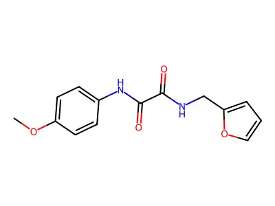 N-(furan-2-ylmethyl)-N'-(4-methoxyphenyl)oxamide structure
