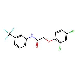 2-(2,4-dichlorophenoxy)-N-[3-(trifluoromethyl)phenyl]acetamide structure