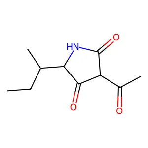 2,4-Pyrrolidinedione, 3-acetyl-5-(1-methylpropyl)- structure