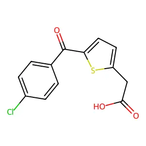 2-[5-(4-Chlorobenzoyl)-2-thienyl]acetic acid structure