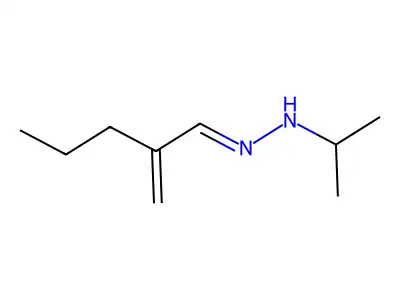 2-Methylenevaleraldehyde isopropylhydrazone structure