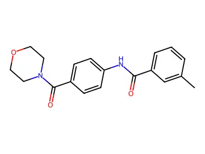 3-methyl-N-[4-(morpholine-4-carbonyl)phenyl]benzamide structure