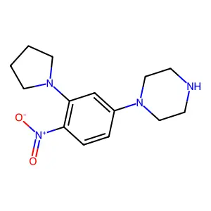 1-(4-Nitro-3-pyrrolidin-1-ylphenyl)piperazine structure