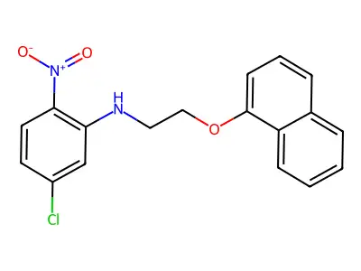 5-chloro-N-[2-(naphthalen-1-yloxy)ethyl]-2-nitroaniline structure
