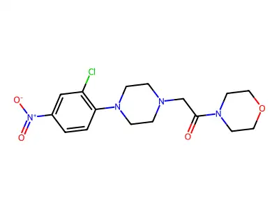 2-[4-(2-Chloro-4-nitrophenyl)piperazin-1-yl]-1-morpholin-4-ylethanone structure